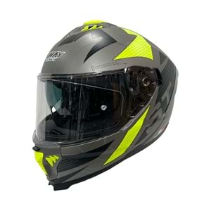 SWAY 865 GÜNEŞ GÖZLÜKLÜ KAPALI KASK - TİTANYUM SARI - L