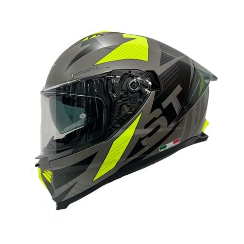 SWAY 865 GÜNEŞ GÖZLÜKLÜ KAPALI KASK - TİTANYUM SARI - L