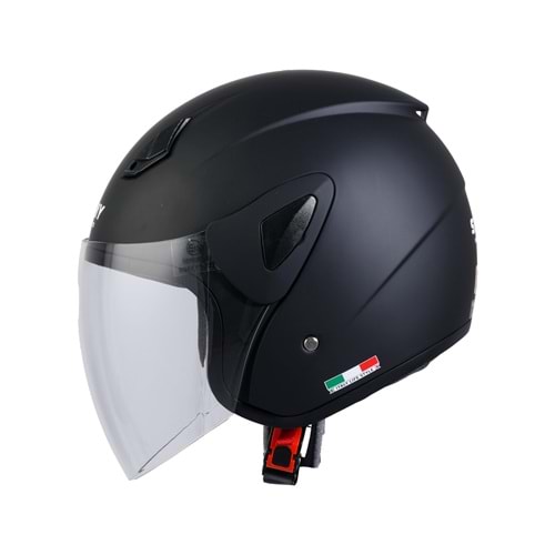 SWAY 733 YARIM KASK MAT SİYAH - L