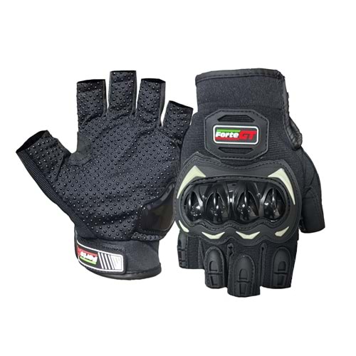 GT 10 PRO FORTE GT PARMAKSİZ ELDİVEN KORUMALI (CE BELGELİ) - SİYAH - XL