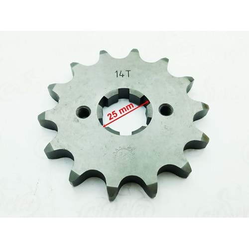 ATV ÖN DİŞLİ 530 - 14 T İÇ 25 mm 2 DELİKLİ