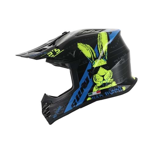 SWAY 618 ÇOCUK CROSS KASK BUNNY - SİYAH - MAVİ - L