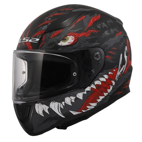LS2 RAPID 2 KAIJU M.SİYAH-KIRMIZI KASK XXL