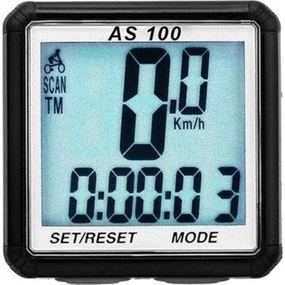 BİSİKLET DİJİTAL KM SAATİ AS 100 - TAIWAN (11 FONKSİYONLU)