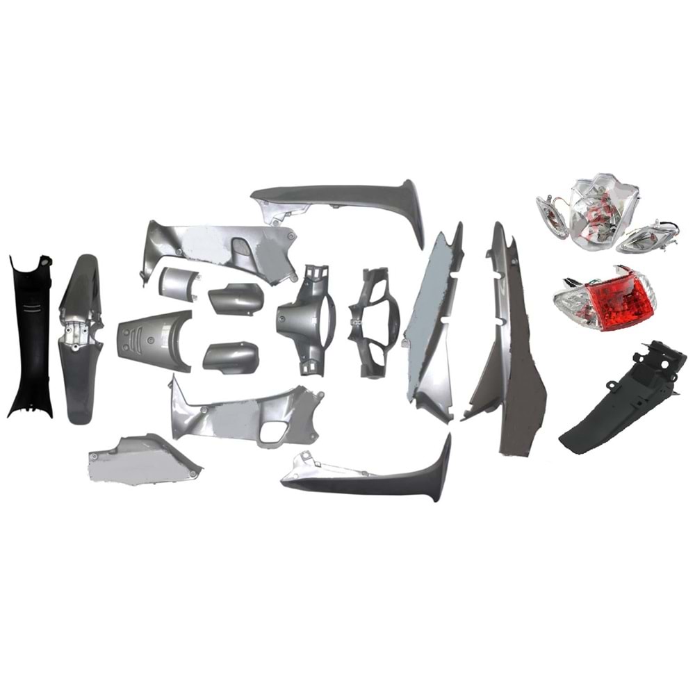CUB KH 100 KAPORTA SETİ GRİ (FAR + STOP) DAHİL