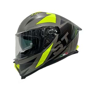 SWAY 865 GÜNEŞ GÖZLÜKLÜ KAPALI KASK - TİTANYUM SARI - L
