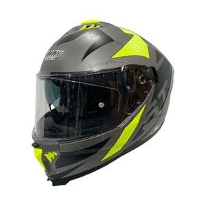 SWAY 865 GÜNEŞ GÖZLÜKLÜ KAPALI KASK - TİTANYUM SARI - L