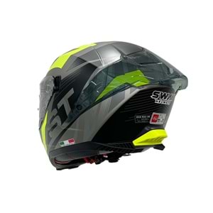 SWAY 865 GÜNEŞ GÖZLÜKLÜ KAPALI KASK - TİTANYUM SARI - L