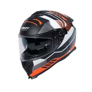 SWAY 865 GÜNEŞ GÖZLÜKLÜ KAPALI KASK - TURUNCU - L