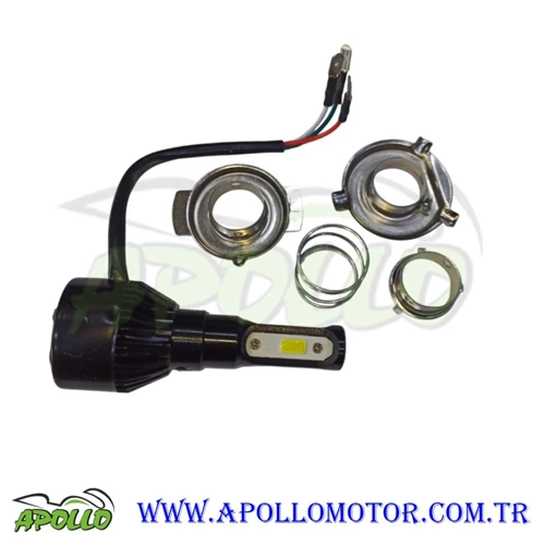 LED XENON FANLI H4/BOSH TİP/H7UYUMLU BEYAZ 6500LM