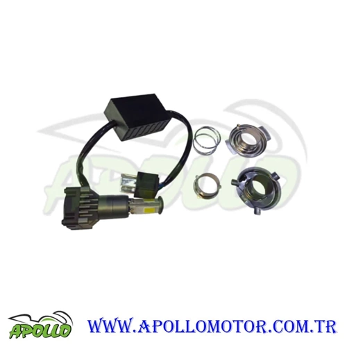 LED XENON FANLI H4/BOSH TİP/H7UYUMLU BEYAZ 8500 LM VOLTAJ REGÜLETÖRLÜ
