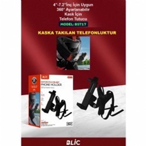TELEFON TUTACAĞI KASKA TAKILAN MODEL BST12