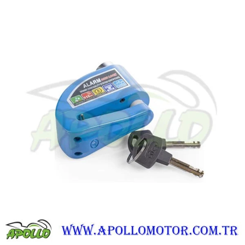 MOTOSOİKLET DİSK KİLİDİ ALARIMLI - RENKLİ