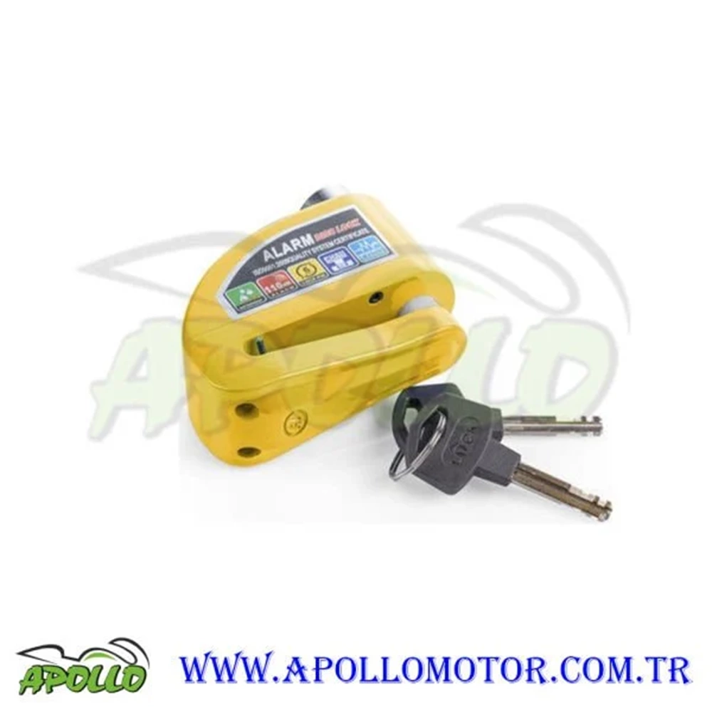 MOTOSOİKLET DİSK KİLİDİ ALARIMLI - RENKLİ