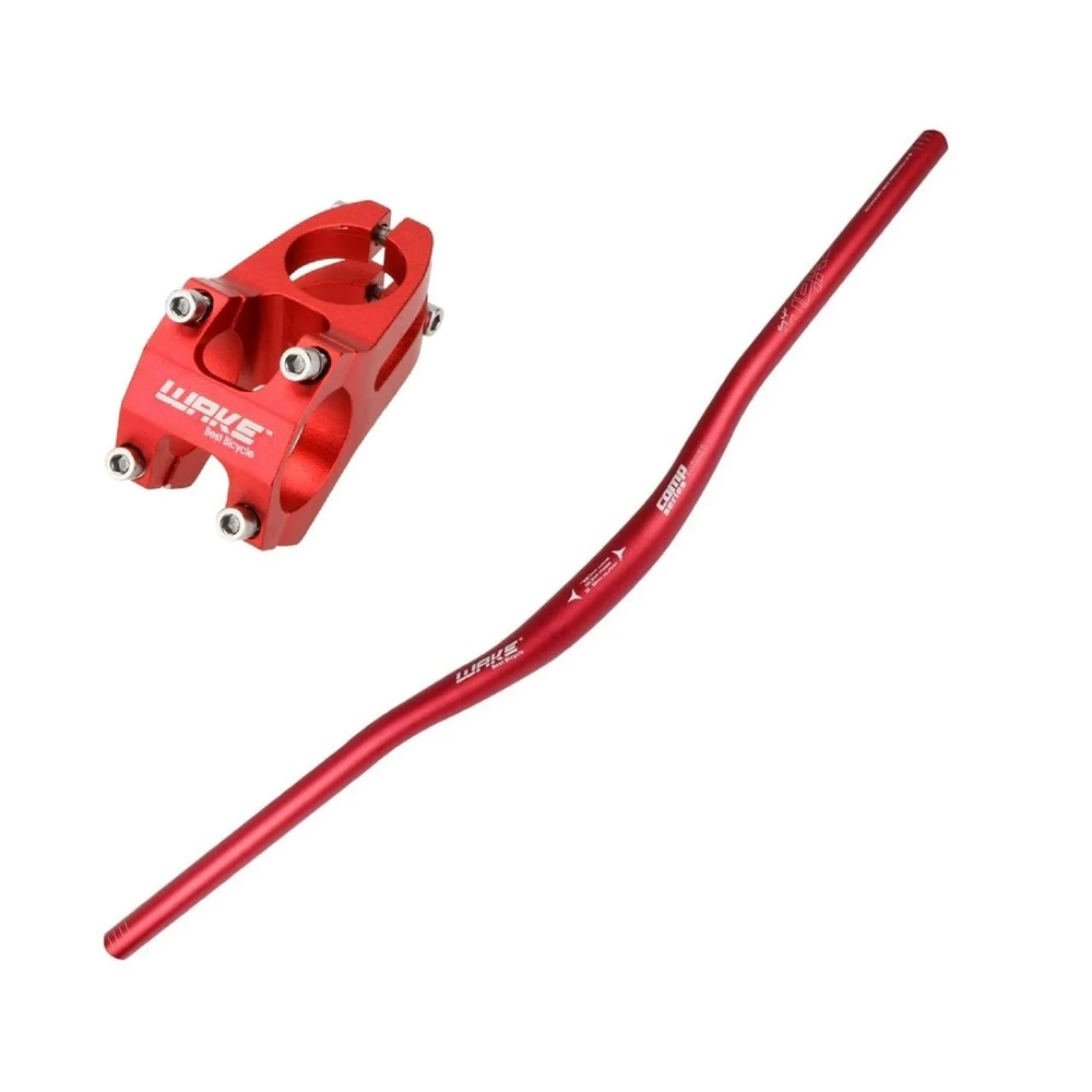MTB KIRMIZI WAKE ALÜMİNYUM GİDON + GİDON BOĞAZ SETİ - 78 CM / 31.8 MM