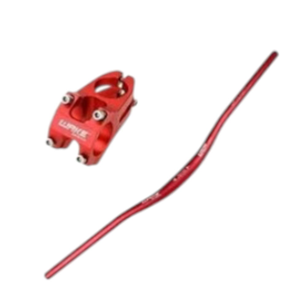 MTB KIRMIZI WAKE ALÜMİNYUM GİDON + GİDON BOĞAZ SETİ - 78 CM / 31.8 MM - DAİMOND