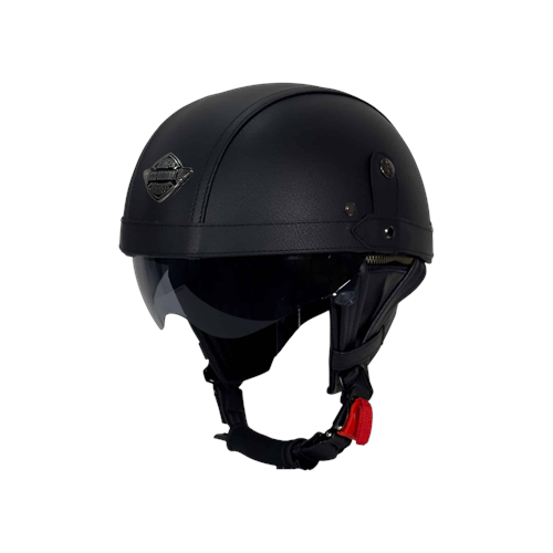 NAZI KASK DERİ SİYAH - L