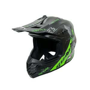SWAY 618 ÇOCUK CROSS KASK BUNNY SİYAH - YEŞİL / L BEDEN
