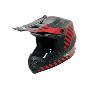 SWAY 618 ÇOCUK CROSS KASK ALERT SİYAH - KIRMIZI / XL BEDEN