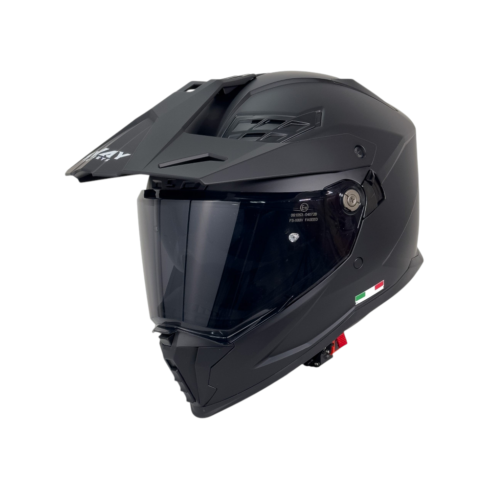 SWAY X65 CROSS KASK CAMLI GÜNEŞ VİZÖRLÜ MAT SİYAH - XXL BEDEN