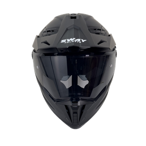 SWAY X65 CROSS KASK CAMLI GÜNEŞ VİZÖRLÜ MAT SİYAH - XXL BEDEN