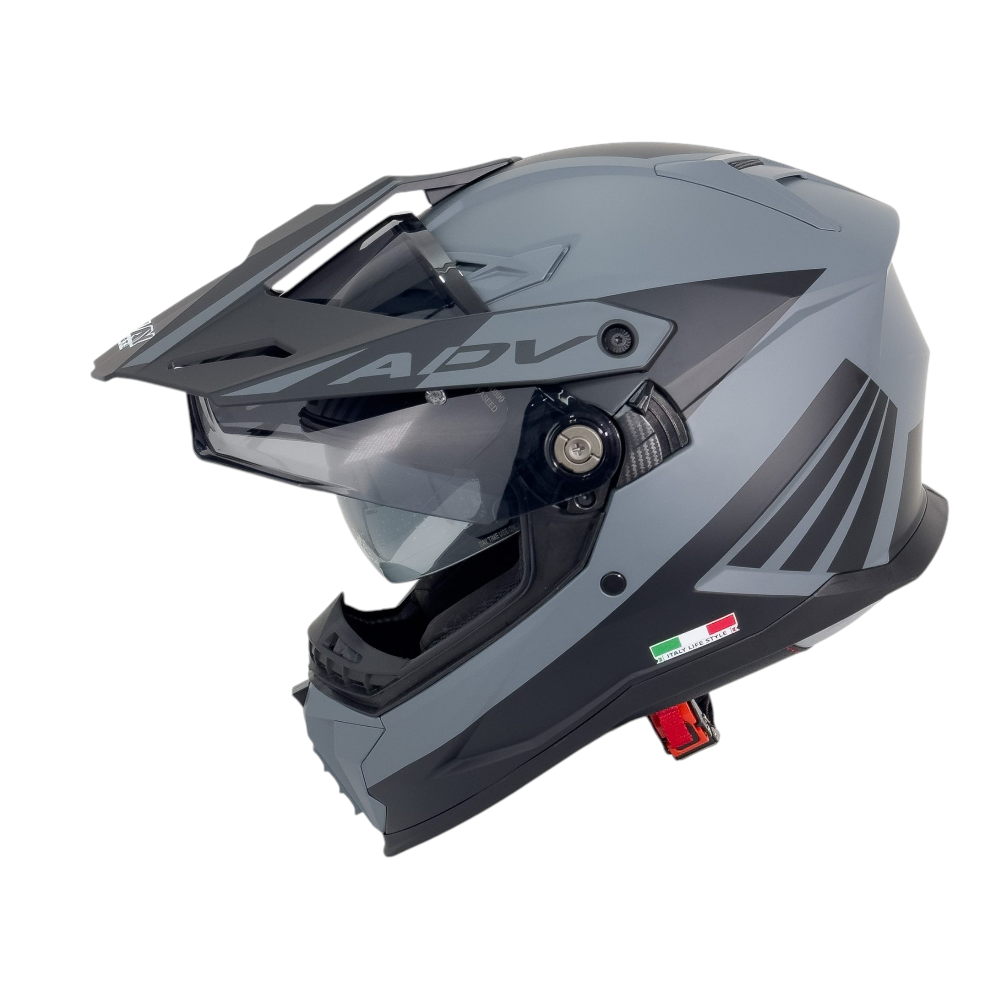 SWAY X65 CROSS KASK CAMLI GÜNEŞ VİZÖRLÜ AERO GRİ - XXL BEDEN