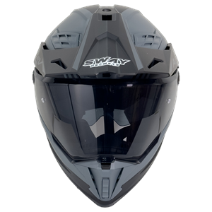 SWAY X65 CROSS KASK CAMLI GÜNEŞ VİZÖRLÜ AERO GRİ - XXL BEDEN