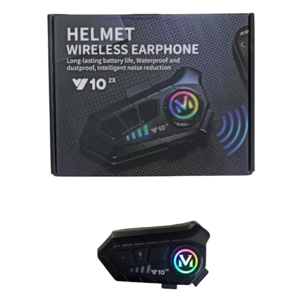 Y10 X2 İNTERCOM BLUETOOTH 5.3 - (2 CİHAZ BAĞLANABİLİR)