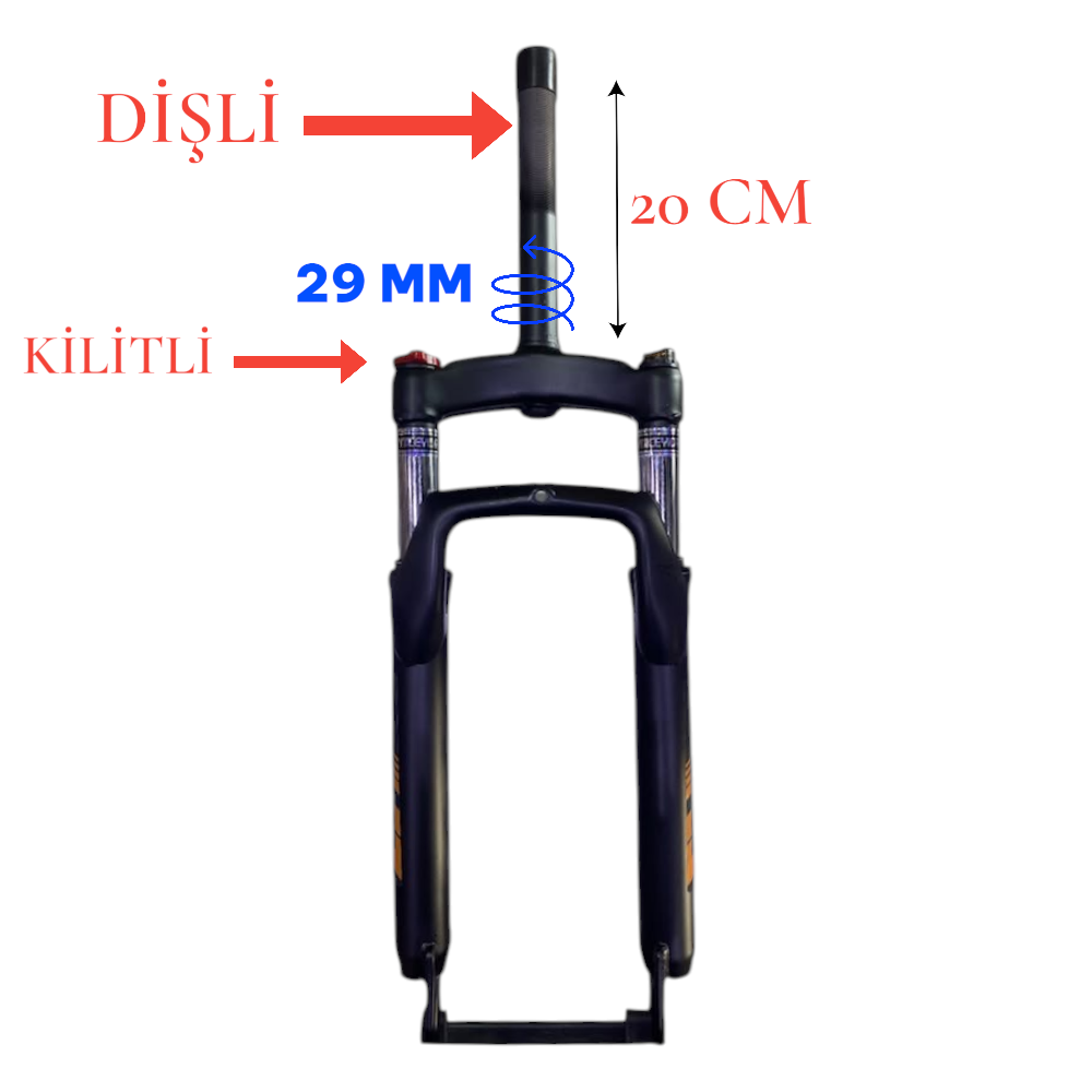 FAT BİKE 20 X 4.00 AMORTİSÖRLÜ MAŞA DİŞLİ - KİLİTLEMELİ