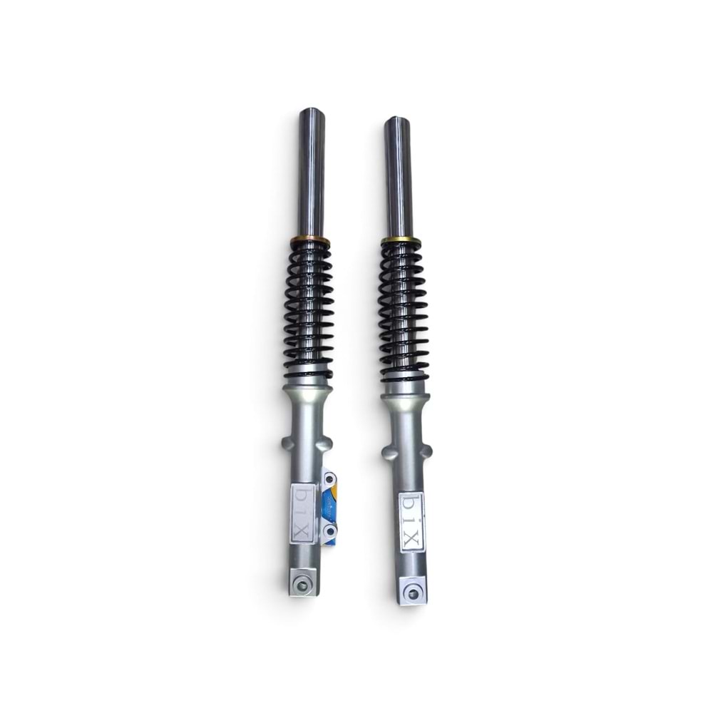 E-BİKE KASALI ÖN AMORTİSÖR TAKIMI - GRİ DİSK UYUMLU 80 CM / 43 MM