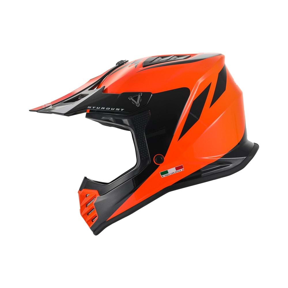 SWAY 618 ÇOCUK CROSS KASK STARDUST - TURUNCU - L