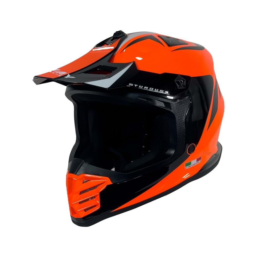 SWAY 618 ÇOCUK CROSS KASK STARDUST - TURUNCU - L