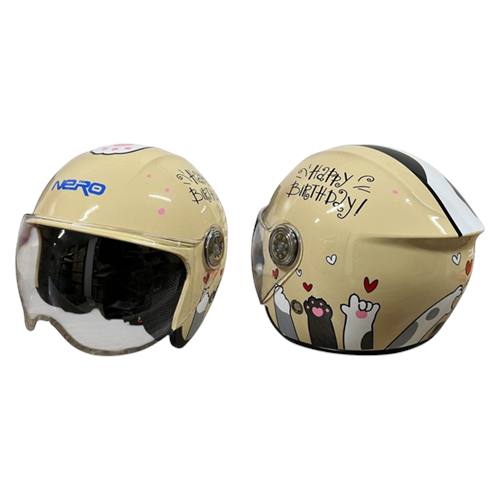NERO ÇOCUK KASK ÇENESİZ 601 KREM (M)