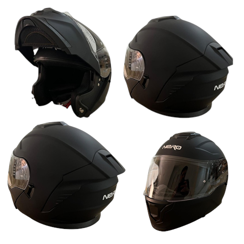 NERO KASK ÇENE AÇILIR 920 MAT SİYAH (XL)