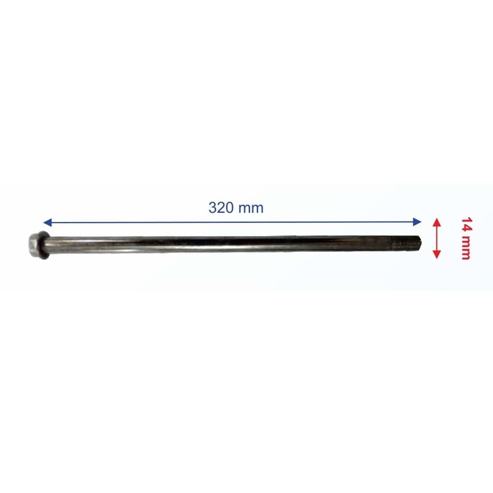 ATV LX200 ARKA SALINCAK MİLİ VE SOMUNU M14-310 mm ÖM