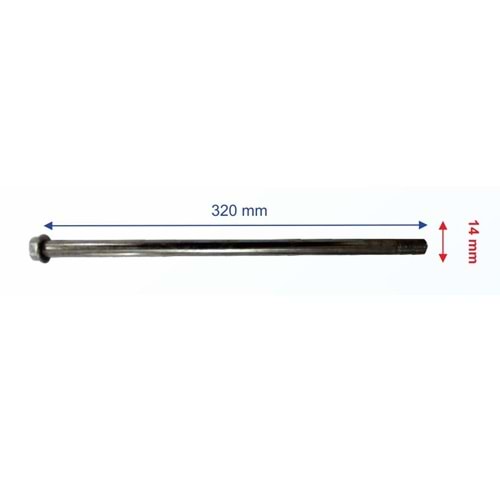 ATV LX200 ARKA SALINCAK MİLİ VE SOMUNU M14-310 mm ÖM
