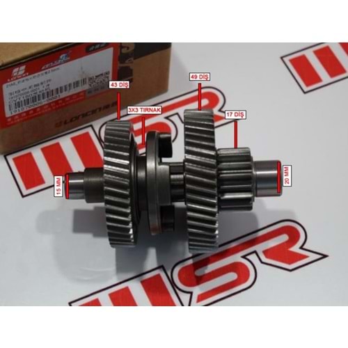 LX200-ATV KYMCO 150 ŞANZIMAN KOMPLE LONCIN ORJ-KUBA VİP TRAK 200 CC (43X49X17)