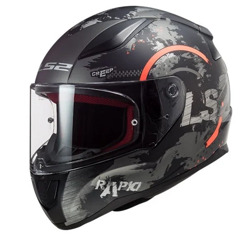 LS2 RAPID 2 CIRCLE MAT SİYAH-KIRMIZI KASK L
