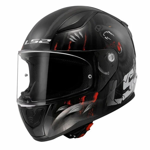 LS2 RAPID 2 CLAWN MAT SİYAH-KIRMIZI KASK M