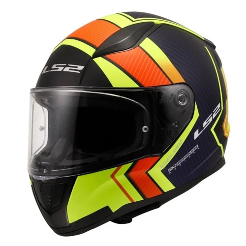 LS2 RAPID 2 EXTRA MAT NEON SARI-NAVY MAVİ KASK XL