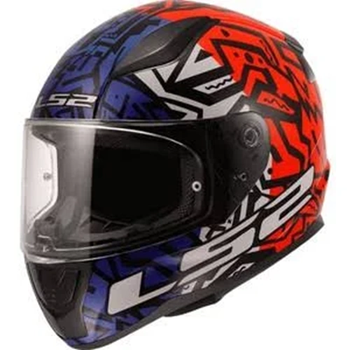 LS2 RAPID 2 MEMPHIS KIRMIZI-MAVİ KASK M