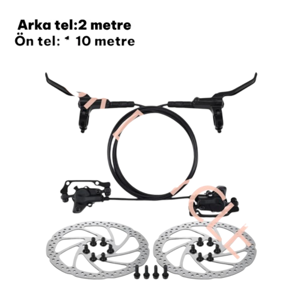 E-BİKE HİDROLİK FREN TAKIMI 1.KALİTE - ARKA TEL (2 METRE)