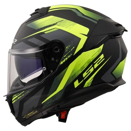 LS2 STREAM 2 FURY MAT SİYAH-GRİ-NEON SARI KASK XL