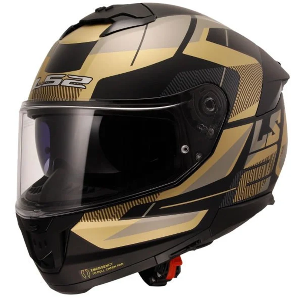 LS2 STREAM 2 ROAD MAT SİYAH-GOLD-GRİ KASK M